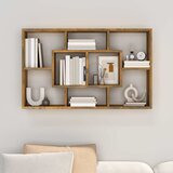  Zidna polica dimljeni hrast 85x16x52,5 cm od konstruiranog drva | shoptok.hr