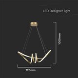  LED luster na sajli LED/24W/230V 3000K zlatni | Eponuda.com
