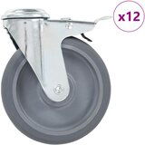 vidaXL Gibljiva kolesa z luknjami za sornik 12 kosov 125 mm | Shoptok.si