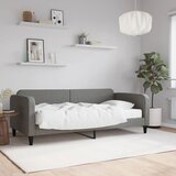 vidaXL Dnevna postelja z vzmetnico temno siva 90x200 cm blago Cene