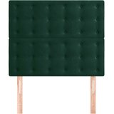  Uzglavlje tamnozeleno 100x5x118/128 cm baršunasto | shoptok.hr