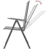 Maison Chic Vrtni stoli - Stol za vrt 2 kosa jeklo sive barve JS1218, (21875638) | Shoptok.si