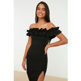 Trendyol Black Collar Detailed Dress Cene