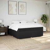  Krevet s oprugama i madracem crni 200x200 cm od tkanine | shoptok.hr