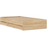  Okvir za krevet s ladicama boja hrasta 90x190 cm drveni | shoptok.hr