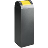 VAR Samogasilni zbiralnik surovin, prostornina 89 l, ŠxVxG 320 x 1045 x 320 mm, antično srebrne barve, rumena loputa | Shoptok.si