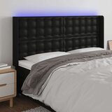  Uzglavlje crno 163 x 16 x 118/128 cm od umjetna koža Cijene