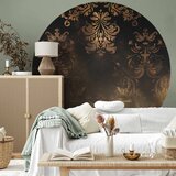  Okrugla fototapeta - Dark baroque patterns with gold accents 280x280 | shoptok.hr