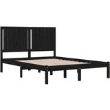  Posteljni okvir črn iz trdne borovine 140x190 cm, (20644565) | Shoptok.si