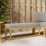  Vanjska stolica klupa s jastukom Bijela 115 x 43 x 45 cm | shoptok.hr