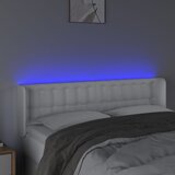  LED uzglavlje bijelo 147x16x78/88 cm od umjetne kože | shoptok.hr