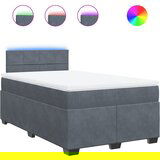 The Living Store Box spring postelja z vzmetnico temno siva 120x200 cm žamet - Box Spring Postelja, (21493280) | Shoptok.si
