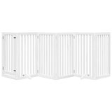  Vrata za pse s vratašcima 6 panela sklopiva 300 cm drvo topole Bijela 50 x 90 x 2 cm | Shoptok.si