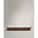 Kave Home Leseni vrtni ležalnik v beli in naravni barvi Turqueta - | Shoptok.si