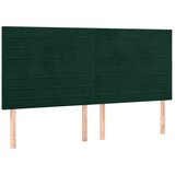  Boxspring - Krevet s oprugama i madracem tamnozeleni 200x200 cm baršunasti - Tamnozelena 200 x 200 cm vodoravne pruge | shoptok.hr