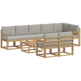  Set vanjskih sofa 9 kom. Bijela i svjetlosiva | Eponuda.ba