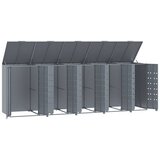 Spremište za 5 kanta za otpad sivo 345x79x117 cm čelično | shoptok.hr