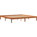  The Living Store Posteljni okvir brez vzmetnice vošč. rjav 200x200 cm borovina - Posteljni Okvir, (21455332) | Shoptok.si