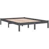  Okvir za krevet od masivne borovine sivi 200 x 200 cm | shoptok.hr