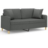 Maison Chic kavč - Sofa - Kanape dvosed z blazinami temno siv 140 cm blago, (21727591) Cene