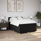  Krevet s oprugama i madracem crni 140x200 cm od tkanine | shoptok.hr