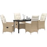  Set od 5 vrtnih stolova s jastučićima Bež poli ratan | shoptok.hr