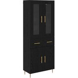  Visok predalnik s predalom 2 pcs Črna Orehovina Konstruiran les, (5000217372) | Shoptok.si