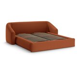 Cosmopolitan Design Opečnato oranžna oblazinjena zakonska postelja s prostorom za shranjevanje z letvenim dnom 200x200 cm Campi – | Shoptok.si