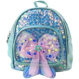  Dječji ruksak od tila s šljokicama i mašnom, plavi, 20 cm, 3,8 l | shoptok.hr