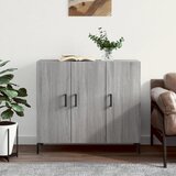 vidaXL Komoda siva sonoma 90x34x80 cm konstruiran les | Shoptok.si