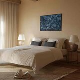 Slika - Abstract Ornaments Dark Blue Victorian Leaves 60x40 U crnom drvenom okviru | shoptok.hr