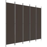 Maison Chic Paravan - Sobne pregrade 5-delni rjav 250x220 cm blago, (22111936) | Shoptok.si