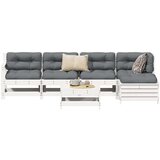 6-dijelni set vrtnih sofa bijeli od masivne borovine | shoptok.hr