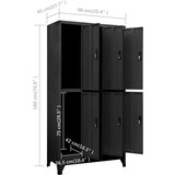 Ormarić Omara s ključavnico antracitna 90x45x180 cm jeklo, (20704897) | Shoptok.si