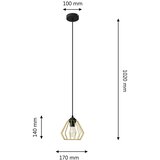  Visilica na sajli AGAT 1xE27/15W/230V zlatna/crna | Eponuda.com