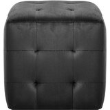  Tabure 2 kom crni 30 x 30 x 30 cm od baršunaste tkanine | shoptok.hr