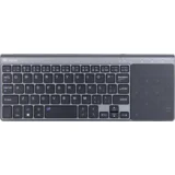 Bezicna multimedijalna tastatura sa touchpad -om low profile keys crna siva RF 2,4 Ghz