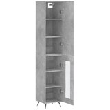  Visoka komoda siva betona 34,5x34x180 cm od konstruiranog drva | shoptok.hr