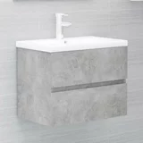 Ormarić Omarica za umivalnik z vgradnim umivalnikom betonsko siva, (20716407)