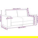 vidaXL Dvosjed Kauč od lana 140 cm | shoptok.hr