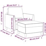  Fotelja s tabureom crvena boja vina 60 cm od umjetne kože | Eponuda.com