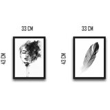 Wallity slika woman feather, 2 dela, 30 x 40cm | ePonuda.com