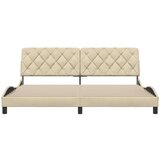 vidaXL Okvir za krevet bez madraca krem 200x200 cm od tkanine | shoptok.hr