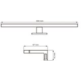  LED osvetljenje za kupatilsko ogledalo MILOS LED/5W/230V 4000K 30 cm IP44 crna | Eponuda.com