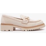 Resti Cream openwork women's moccasins with chain Imerila - Footwear | shoptok.hr