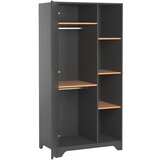 Modern Living otroška garderobna omara leaf, grafit, hrast | Shoptok.si