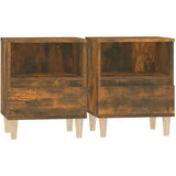  Nočna omarica 2 kosa dimljeni hrast 40x35x50 cm, (20733949) | Shoptok.si