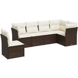  The Living Store Vrtna sedežna garnitura 6-delna z blazinami rjav poli ratan - Vrtna Sedežna Garniture, (21451613) | Shoptok.si