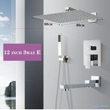 EYN Podometni tuš panel iz medenine | Tuš panel PT04042 — Gibljiv — 20 cm | Shoptok.si