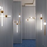 Toolight stropna viseća svjetiljka duga led bijelo zlato APP476-CP | shoptok.hr